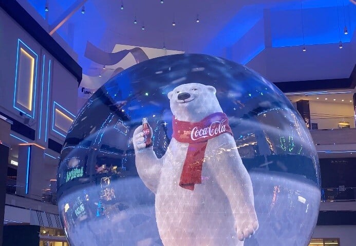 Resorts world installation -coca-cola